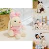 Plüschhase Spielzeug mit Kleid und Schleifen Dekoration Für Kinder Mädchen und Baby Mädchen Geschenke