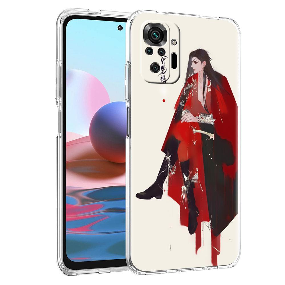 Silicone Cover For Xiaomi Redmi Note 10 9 Pro 9S 8 9C 7 8T 10S 9A 7A 8A K40 K20 Shockproof Soft Phone Case Style Tian Guan Ci Fu