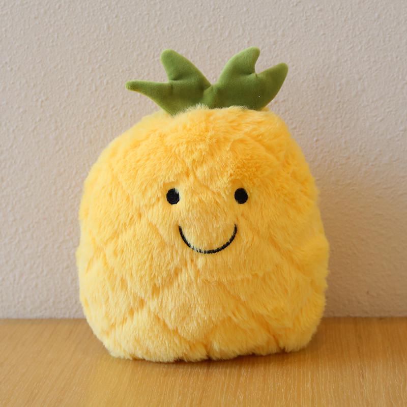 Fruit & Vegetable Plush Toy Set: Watermelon, Pineapple, Banana, Peach, Strawberry, Mango Cloth Dolls