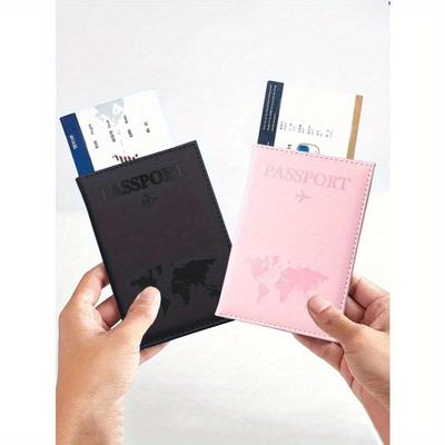 1pz Semplice Copri Passaporto Porta Documenti da Viaggio Portafoglio Passaporto in Pelle PU Custodia Passaporto per Coppia Organizzatore alla Moda per Viaggio Storage Trucco Cosmetici