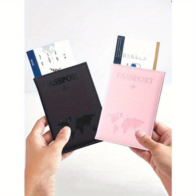 1 Stück Einfache Passhülle Reise Dokumentenhalter PU Leder Passetui Paar Passhülle Modische Reiseaufbewahrung Make-up Kosmetik Organizer