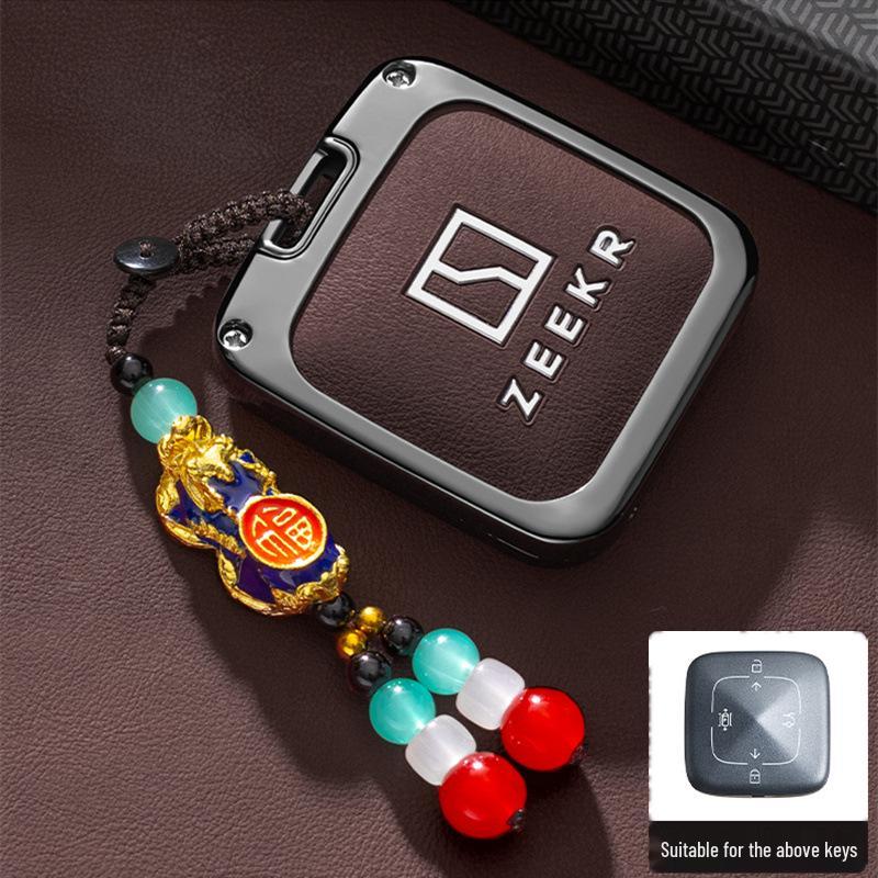 Bluetooth Schlüsseletui für Zeekr JiKe 007 - Auto Zubehör Schale, Schnalle und Herren Tasche