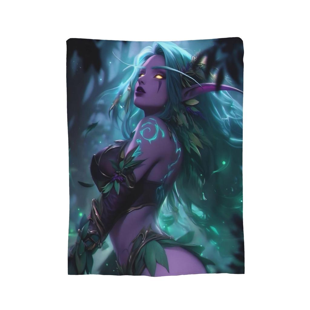 Coperta Elise di World of Warcraft in Flanella Calda Coperta da Divano per Casa Camera da Letto Trapunta