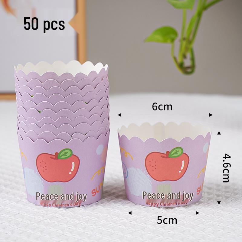 50 Hochtemperatur-Beständige Kraftpapier Muffin- & Chiffon-Kuchenförmchen - Lebensmittelqualität, Einweg, Runde Backförmchen