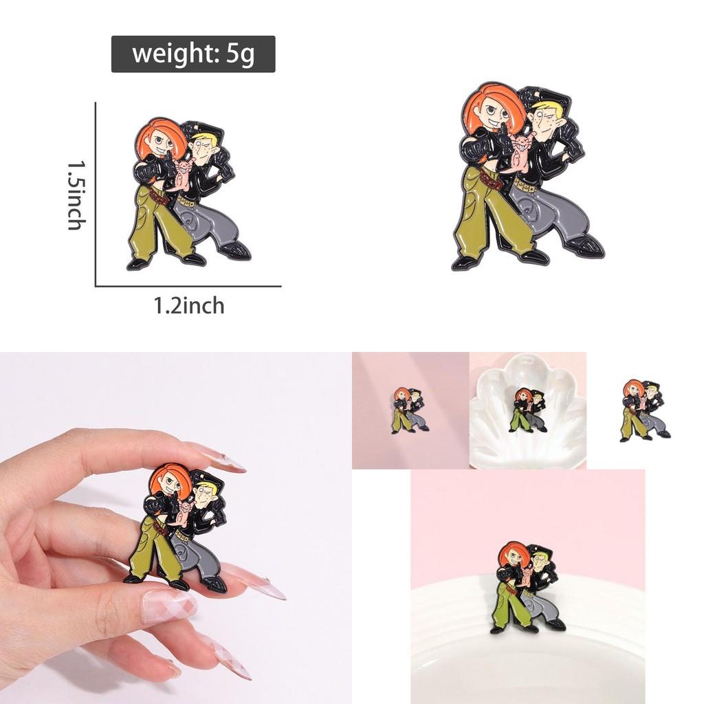 Unique Cartoon Character Metal Brooch For Fun Adventure Enthusiasts In Trendy Style