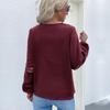2022 Lace Patchwork Long Sleeve V-Neck Blouse - Women's Spring & Autumn Fashion