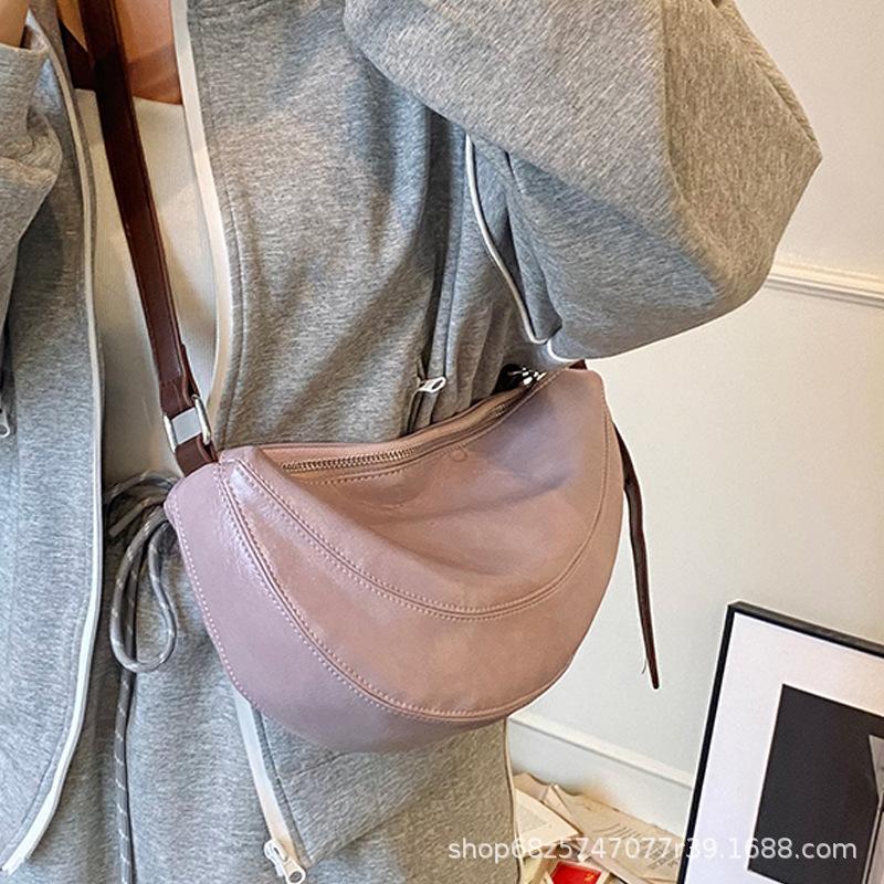 2025 Solid Color Trend Personalized Dumpling Bag, Frequent Commuter Bag, Simple Women's Bag, Shoulder Bag, Crossbody Bag, New Women's Bag