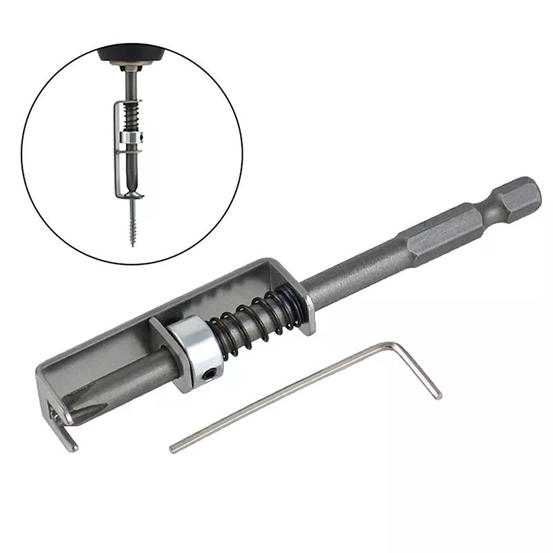 Universal Screw Retention Tool Bit with Spring-loaded Functionality for Electricians Mechanics
