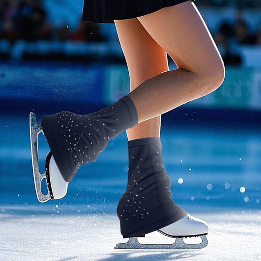 Figure Skating Leg Warmers Anti Slip Clothing Accessories Fashion over The Boot Protection for