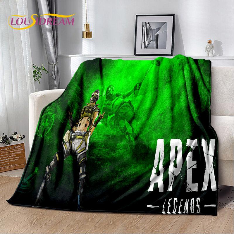 Coperta morbida in peluche, coperta in flanella, coperta da divano per soggiorno, camera da letto, letto, divano, copertura per picnic, stile cartone animato, per giocatori di Apex Legends