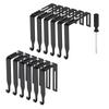 Y50A-1 Set Cubicle Hangers Partition Hanger Set Metal Black Cubicle Hooks Door Mirror Hanger Cubicle Wall Hooks 12Pcs