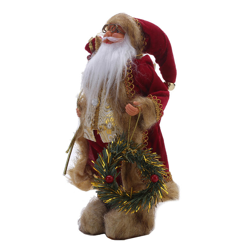 Creative Christmas Standing Figurine Ornaments for Xmas Decoration Festival Santa Claus Standing Decor