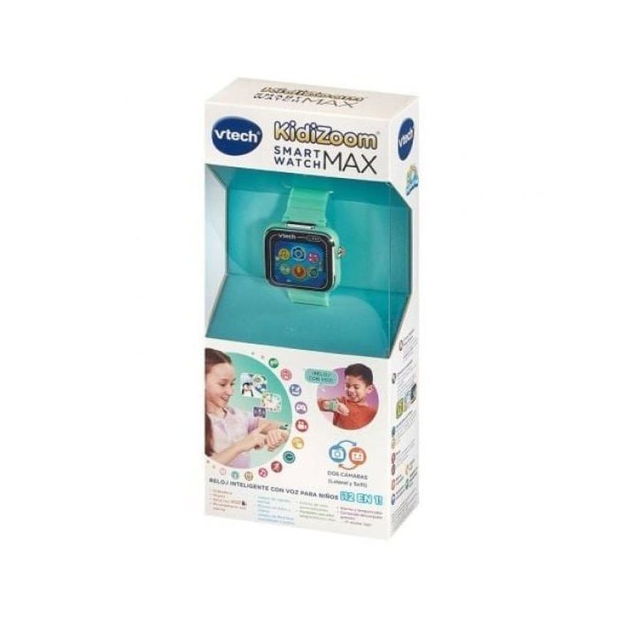 Smartwatch VTech Kidizoom Smartwatch Max Pantalla Táctil/Doble Cámara/Aguamarina