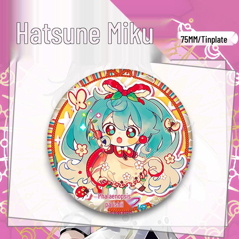 

Значок с блестками Silver Onion Hatsune Miku 75 мм Аниме Украшение для рюкзака Подарок 75mm Silver Glitter