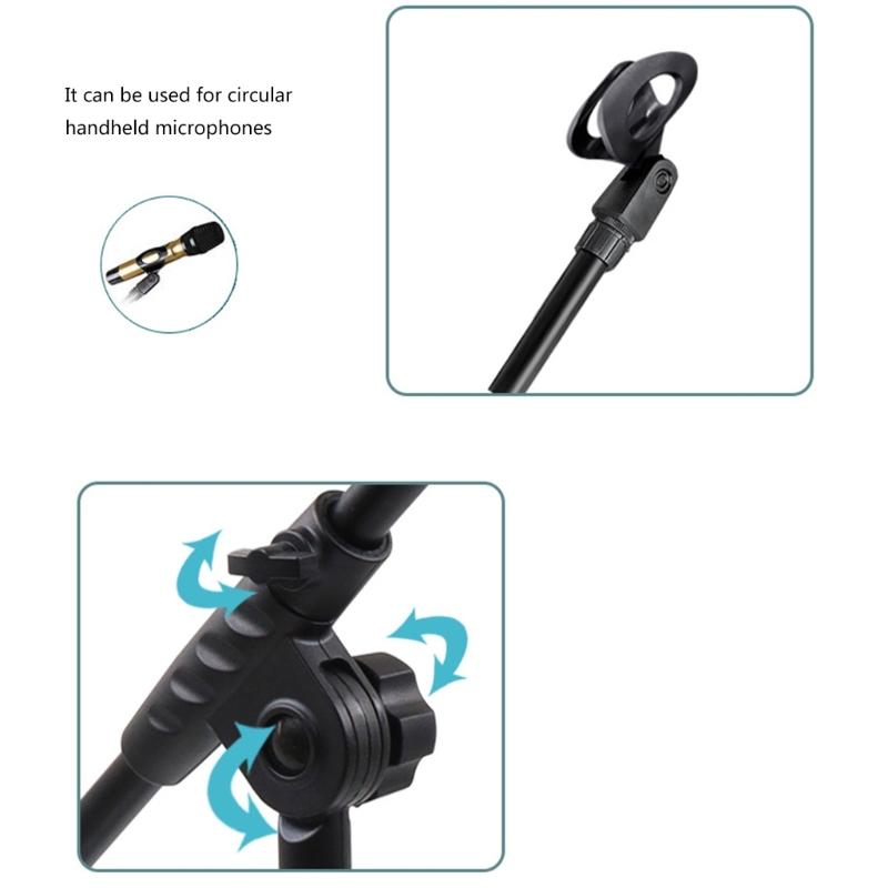 Profesjonalny Statyw Mikrofonowy Estradowy Regulowana Wysokość Konstrukcja Trójnóg Przenośny i Składany Dla Muzyków