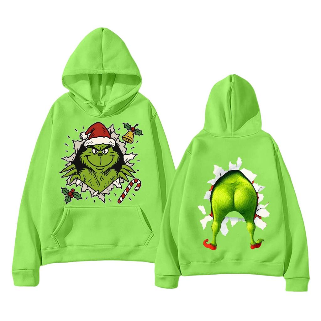Women's Casual Christmas Letter Print Hoodie with Pockets