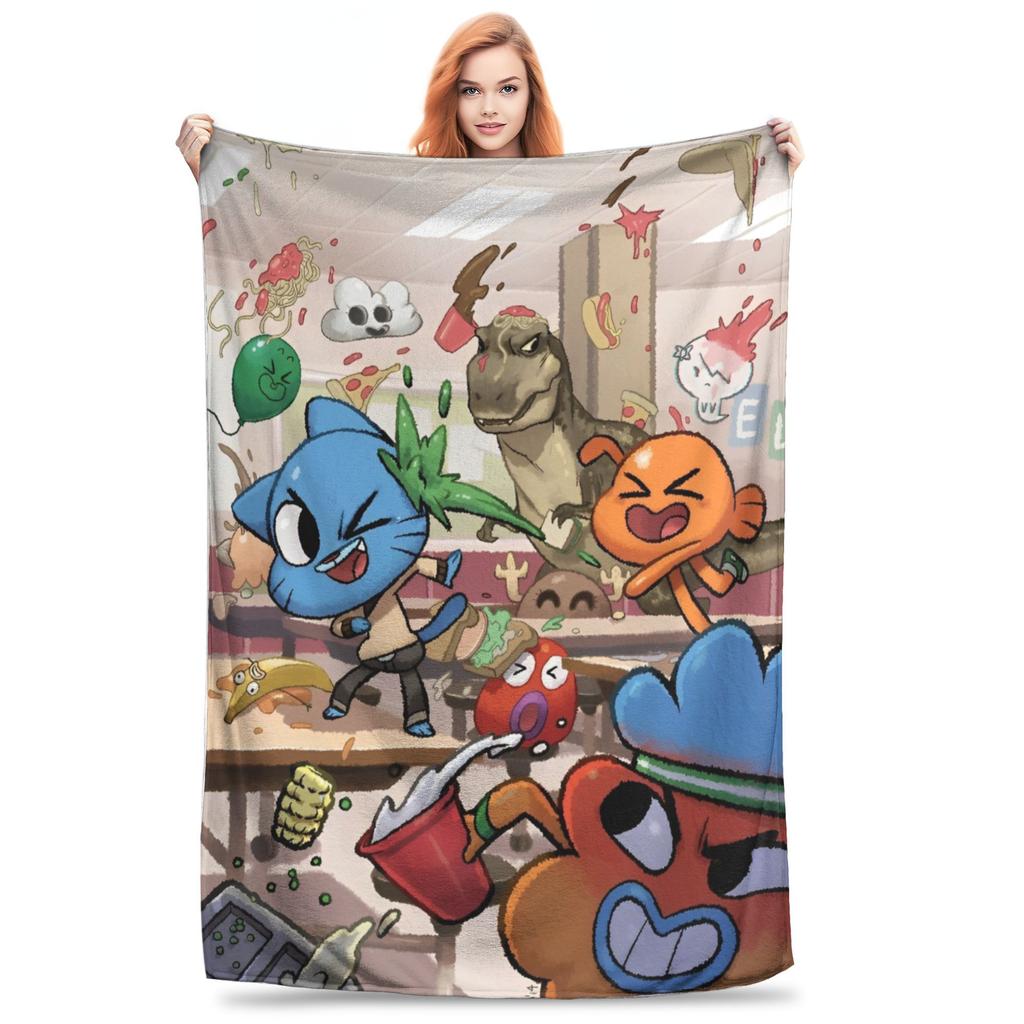 The Amazing World of Gumballs Blanket Super Soft Cozy  Throw Blankets for Bed 50x60 Inch Multiple Sizes Bedspread