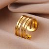 Stainless Steel Ring Vintage Daisies Flowers Open Fashion Ladies Couple Adjustable Rings For Women Zircon Aesthetic Girls Gifts