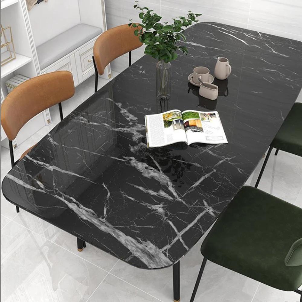 Marble Pattern Kitchen Oil Stickers Self Adhesive Waterproof Cabinet Stove Countertop Desktop Bathroom Renovation Wallpaper Home