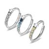 Colorful Meteor Zircon Index Ring For Women Simple Fashion Come True Finger Band Jewelry Gift