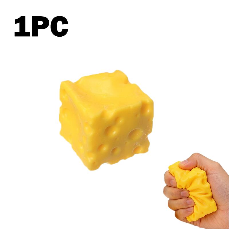 

1/10PCS Big Cheese Shape Stress Ball Shapeable Squeeze Ball Non Bounce Fidget Toy ASMR Sensory Anti Stress Relief Gift