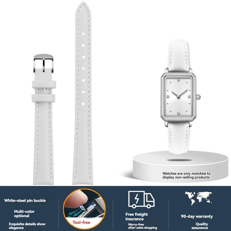 Cowhide Strap women for Fiyta DW Fossil Casio Longines calfskin 10mm 12mm 14mm 16mm 18mm watch strap bracelet Black Green Red