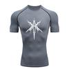 Gothic Cross Pattern  Men's Sports T-shirt Training Fitness Compression Workout T-Shirt Rashgard Tops