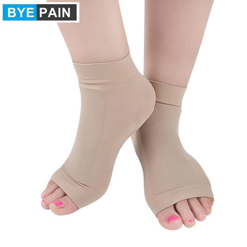 Byepain Achilles Tendon Heel Protector Compression Socks For Bursitis Tendonitis Relief Padded Support Sleeve