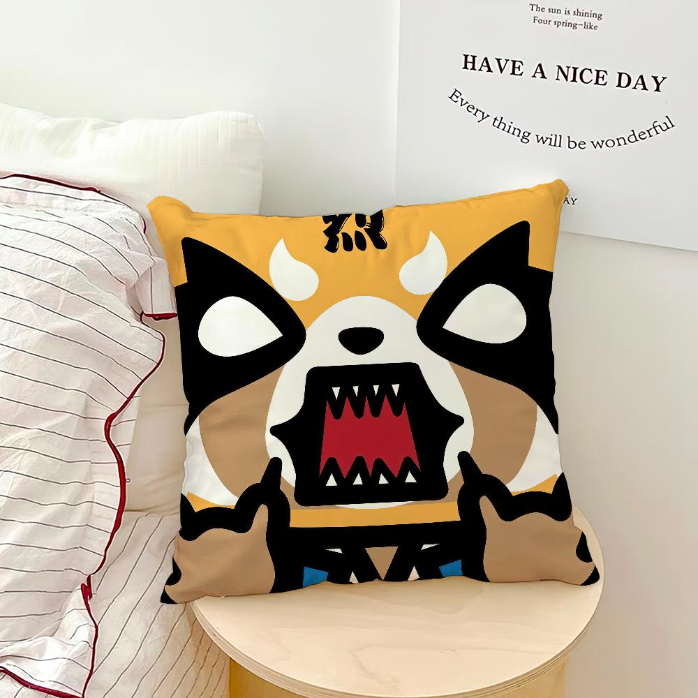Funny Cartoon Cute Art A-Aggretsuko Sro Comfort Soft Hogar Pillowcase For Sofa Living Room Bed Home Decor Protective Covers