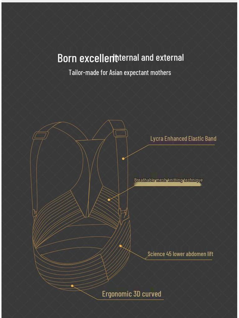 Adjustable Breathable Maternity Support Belt for Prenatal Pain, Back Support, and Fetal Safety.