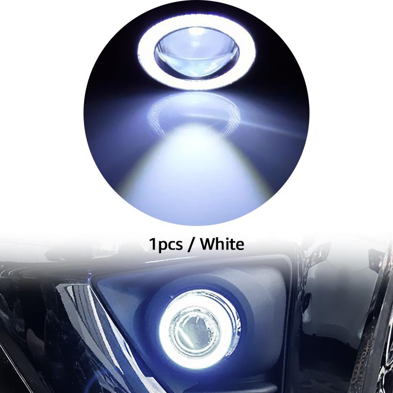 2 Stück 2,5" 3,0" 3,5" 64mm 76mm 89mm Projektor COB LED Auto Nebelscheinwerfer 6500K Halo Engelaugenringe Tagfahrlicht Weiß 12V Nebelschlussleuchte