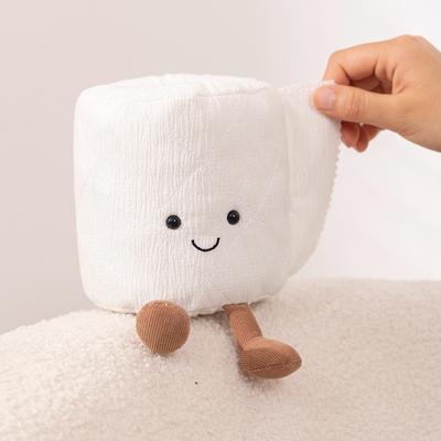 Plush Cute Toilet Paper Doll Roll Paper Creative and Kawaii Doll Pendant As A Gift for Friends Without Labels