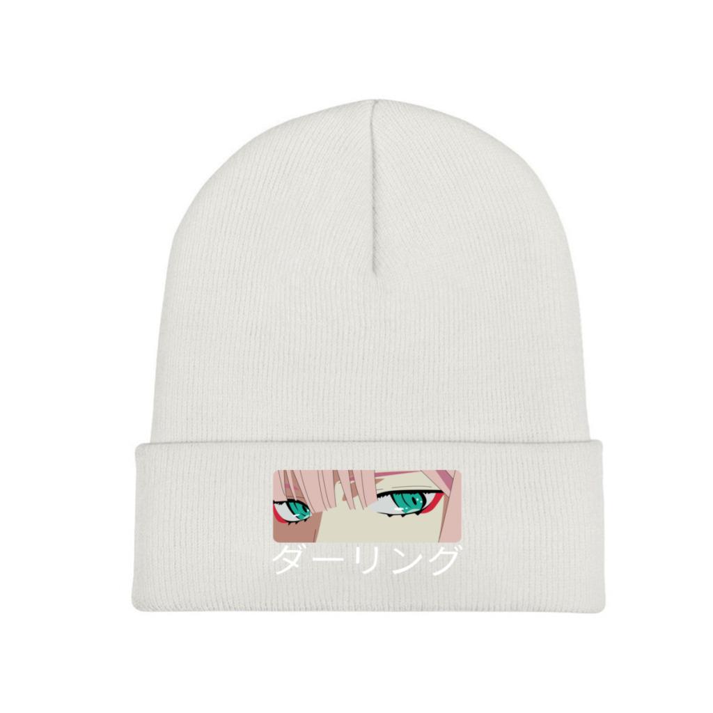 Darling In The Franxx Zero Two Knitted Hat Women's Unisex's Beanies Winter Hat  Crochet Caps