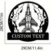 Vintage Metal Airplane Wall Decor Custom Text Reusable Matte Finish Aviation Gift