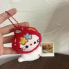 Cartoon Creative Hood Hello Kitty Doll Pendant Plush Keychain Cute Funny Soft Stuffed Doll Toy Backpack Hanging Decoration Gifts