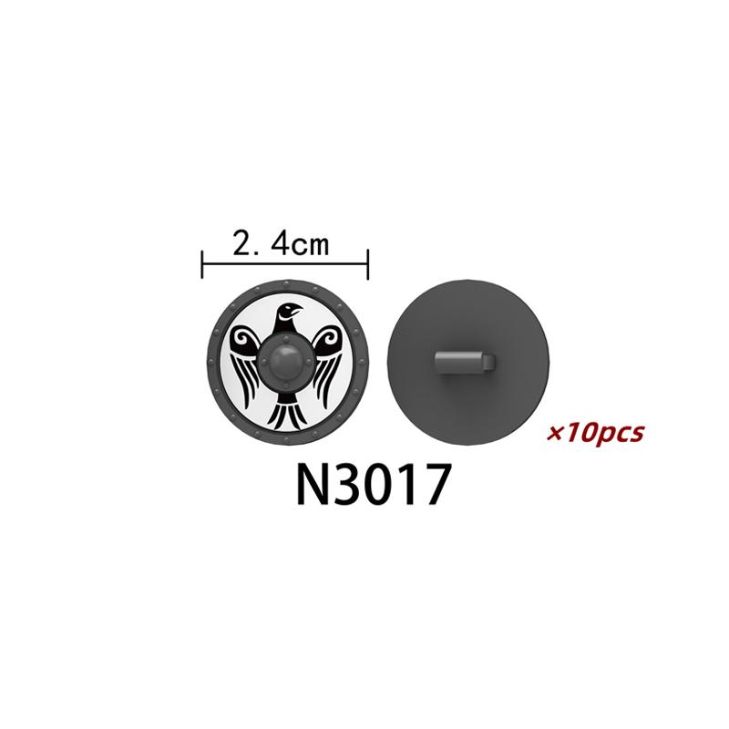 MOC Mittelalterliche Bausteine Charakter Ritter Krieger Zubehörset Helm Schulterrüstung Schild Bogen Pfeil Stein Geschenk Spielzeug X022