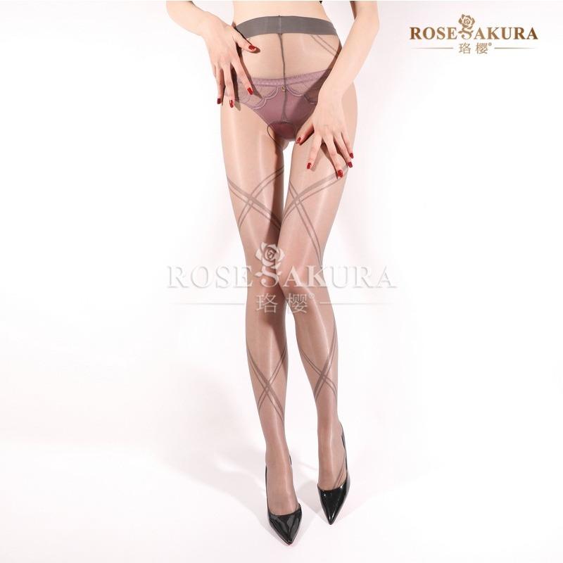 Aurora Strap Black Bandage Jacquard One-Line Open Crotch Sexy Female Pantyhose Jumpsuit Stocking Dance Summer Fashion Ol Ootd