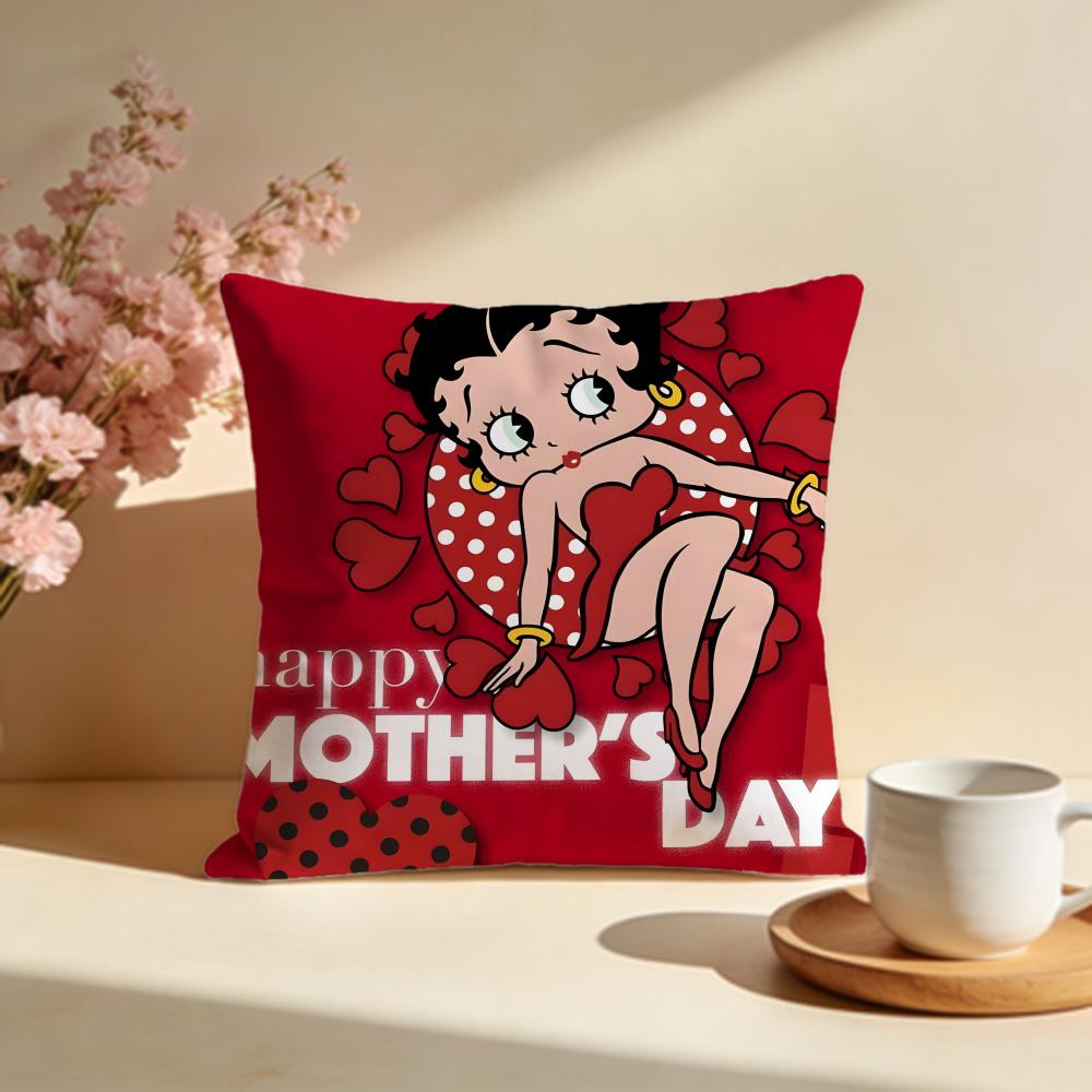 Stylish BBetty Boopier Cushion Cover Stylish Washable Pillow Cover Ideal for Couch Bedroom Car Decoration