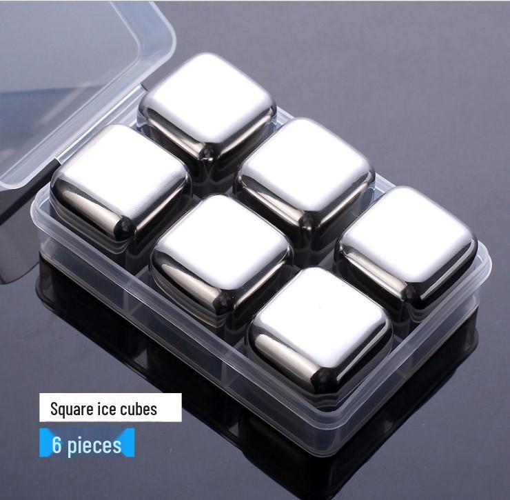 304 Stainless Steel Quick-Freeze Ice Cubes Set for Whiskey & Wine - Creative Gift