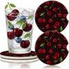 Checkered Car Coasters, Universal Fit Ceramic Car Cup Holder Coaster, 2Pcs | Absorbent Removable Cup Holder Coasters, Cute Girly Car Accessories for