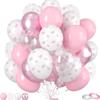 60-30pcs Bow Theme Latex Balloon 12 Inches White Pink Bowknot Print Balloons for Girls Birthday Party Baby Shower Wedding Decor