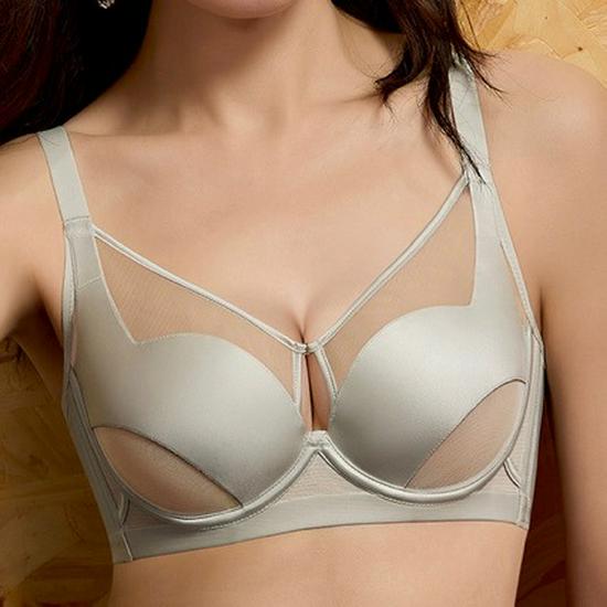 2026 Satin Seamless Breathable Mesh Lift Bra