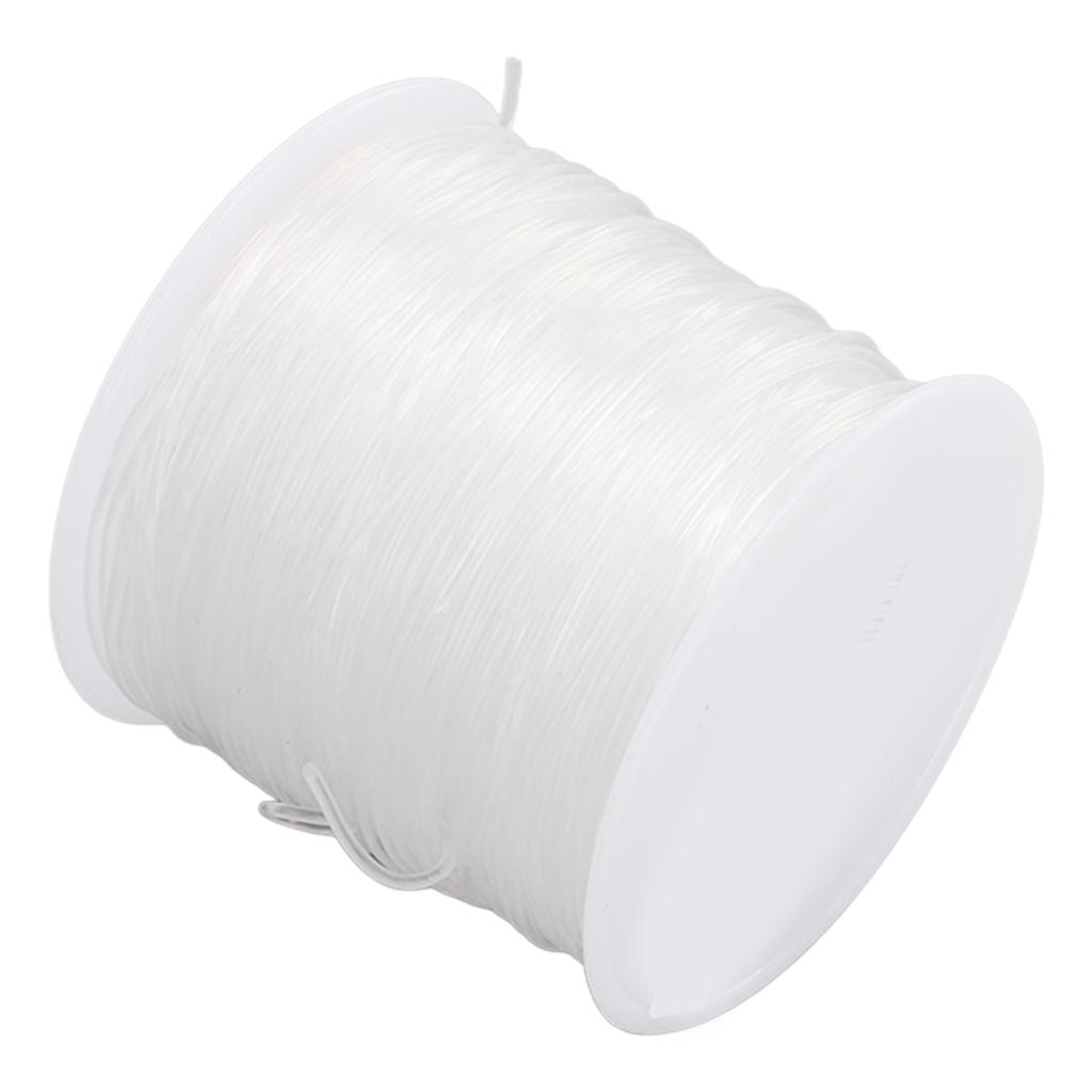 1.2mm Crystal Line String DIY Handcraft Transparent Elastic Round Clear Elastic String with 2 Beads