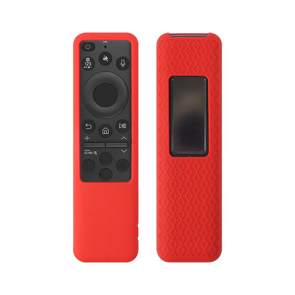 

Silicone Remote Control Protective Case For Samsung BN59-01480A With Full Coverage Shockproof Design And Fluorescent Glow червоний