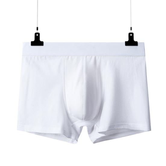 Men Boxer Underwear Elastic Mid-Waist Design U-Convex Shorts Briefs Smooth