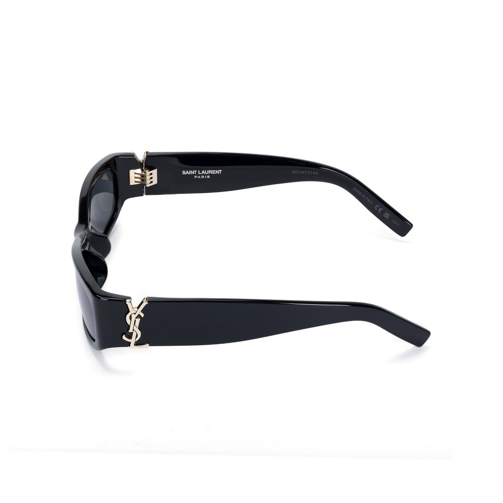 Saint Laurent Wide Leg Design Acetate Rectangular Sunglasses Women sunglasses Black SLM152F-001