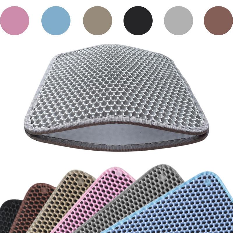 Litter Cat Mat Tray Mat Of Large Size Double Layer Honeycomb Waterproof Holes