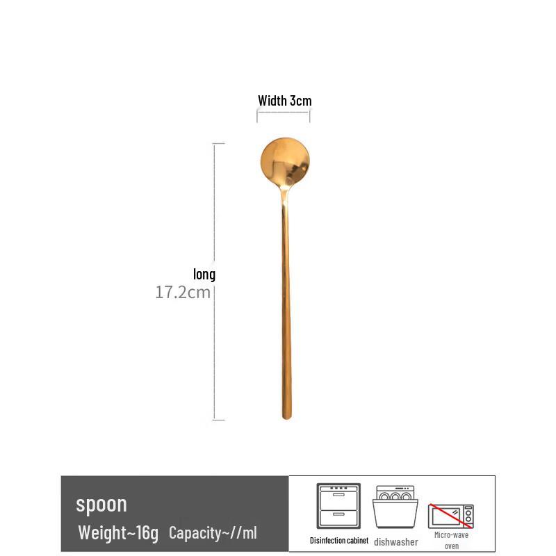 

Modern Gold Stainless Steel Stirring Spoon