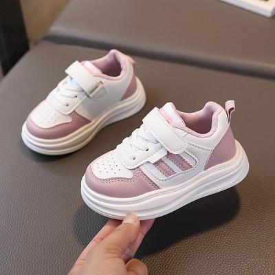 Kids' Sports Shoes: Boys' Spring/Autumn Leather, Girls/Board Shoes, White Sneakers, Children's Footwear