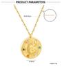 Moon Star Pendant Necklace Ladies Pendant Necklace Elegant Golden Stainless Steel Non Fade Necklace Luxury Jewellery Gifts